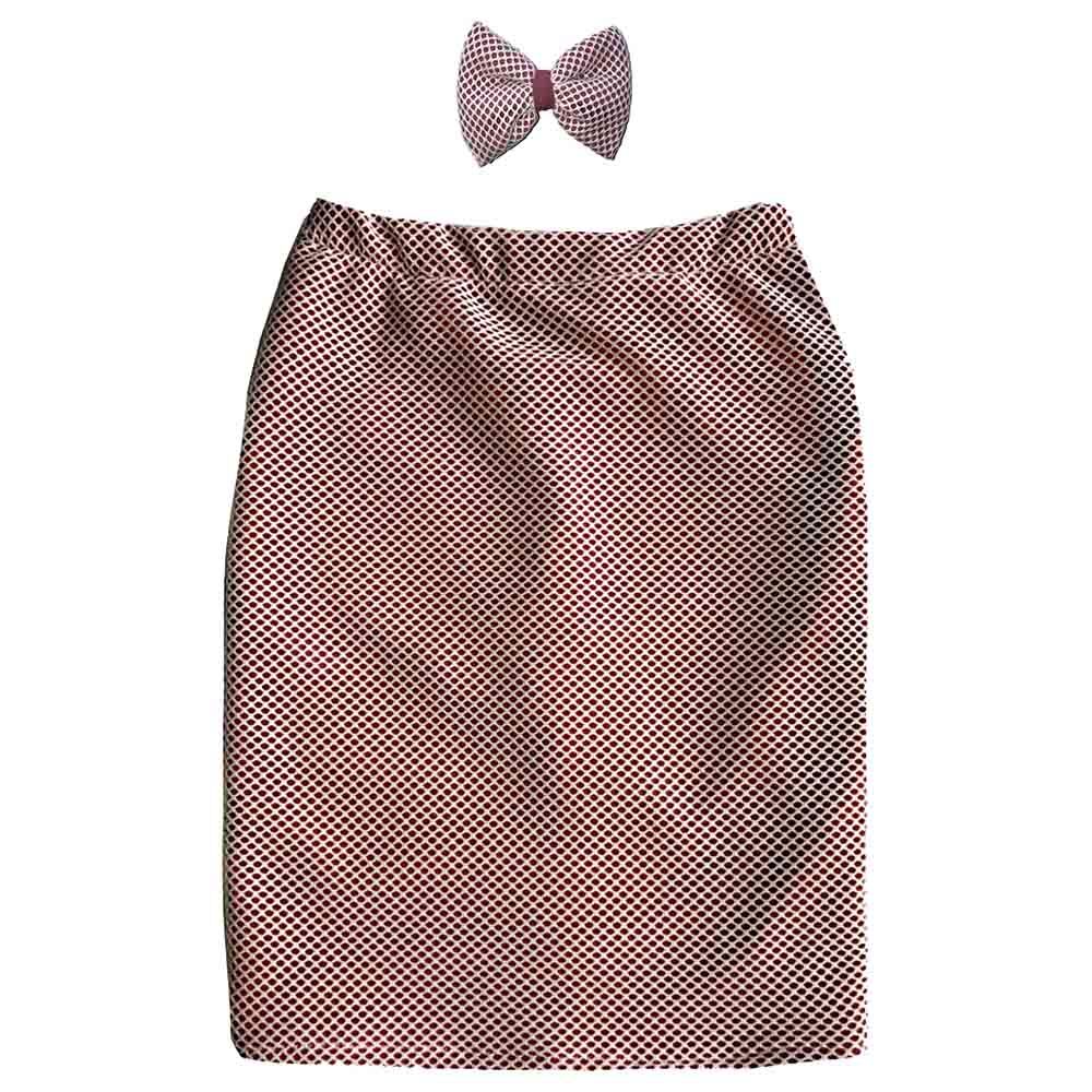 Diddy Kingdom - Pink Fishnet Midi Skirt 2pc-Set