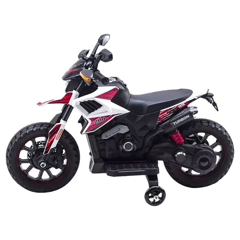 Megastar Children's Electric Firefly 6V Motorcycle - White