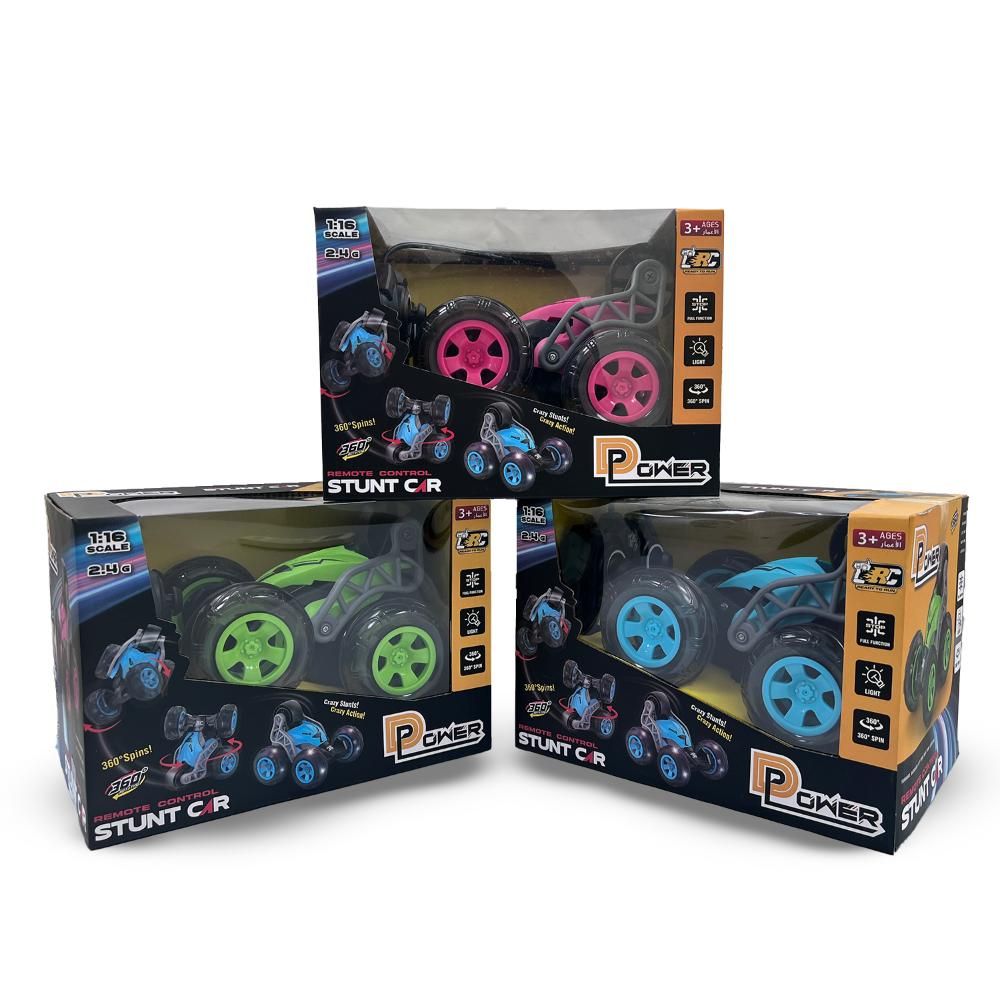 D-Power - Remote Control Stunt Car - Assorted Colours