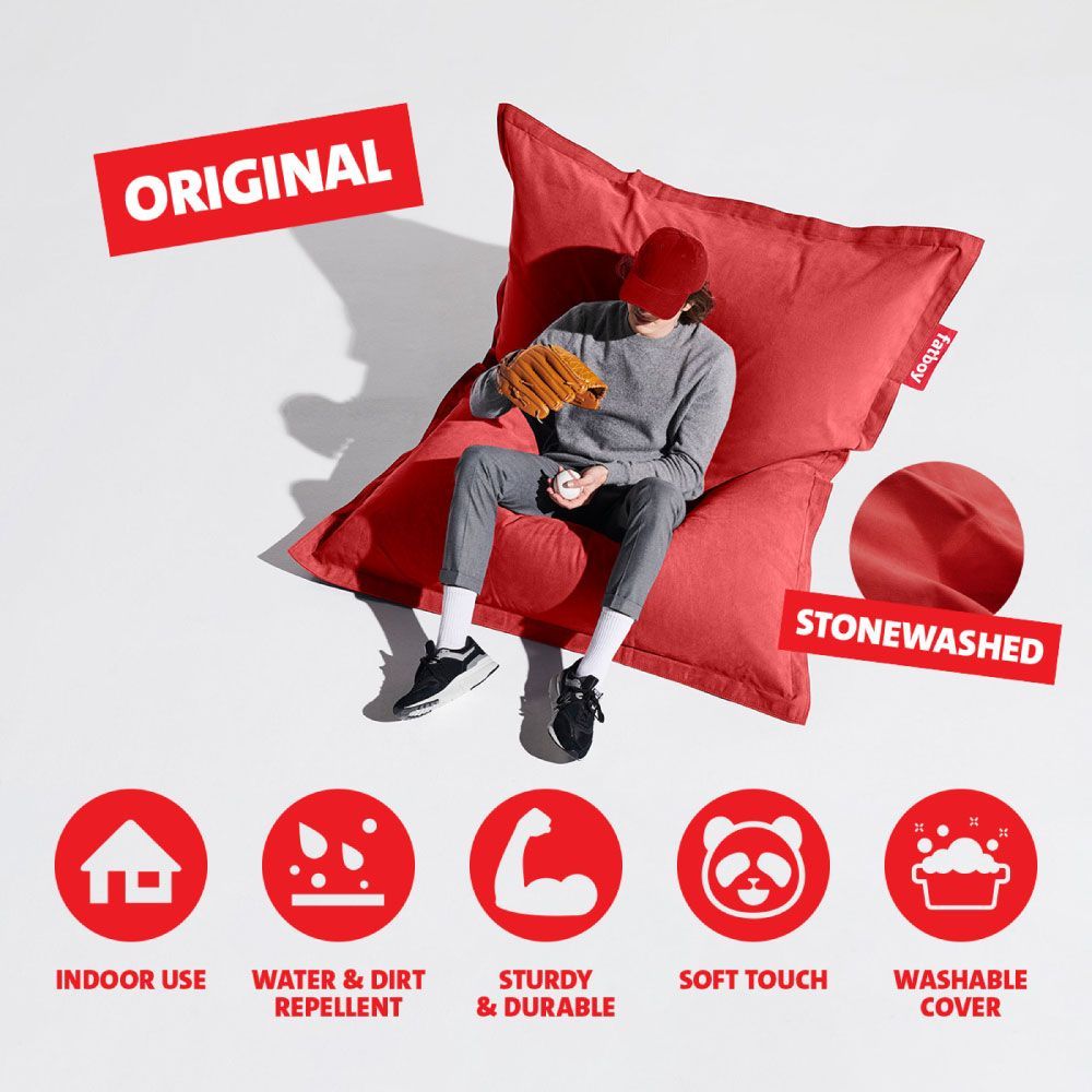 Fatboy The Original Stonewash Red Bean Bag