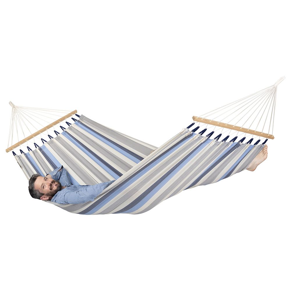 La Siesta - Alisio Single Spreader Bar Hammock - Sea Salt