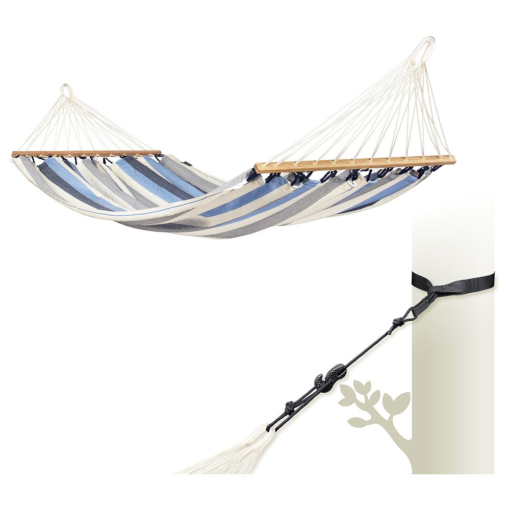 La Siesta - Alisio Single Spreader Bar Hammock - Sea Salt