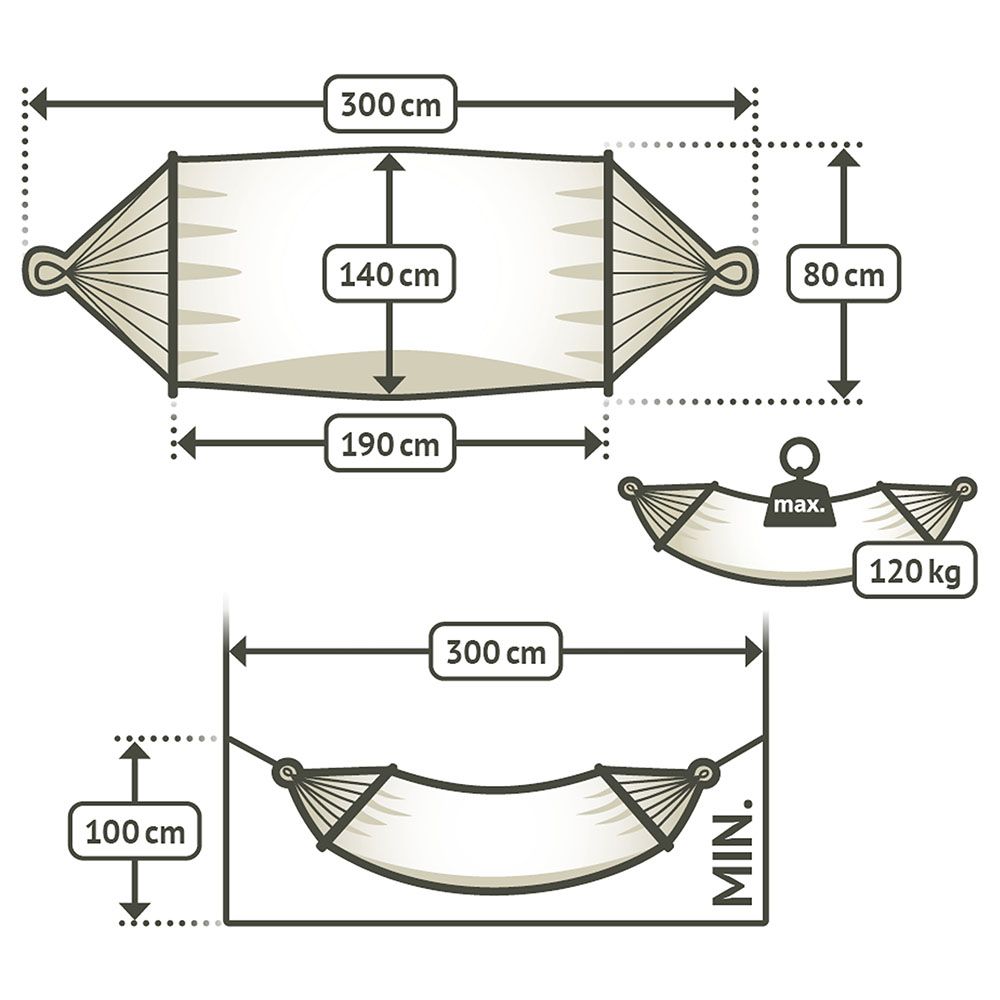 La Siesta - Alisio Single Spreader Bar Hammock - Toucan