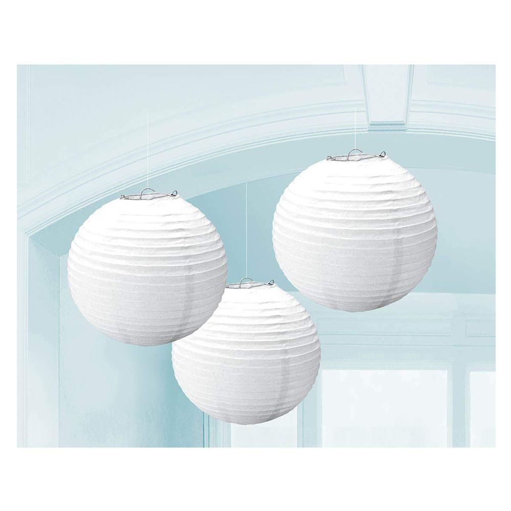 Amscan - Paper Lantern Decorations 24cm - White