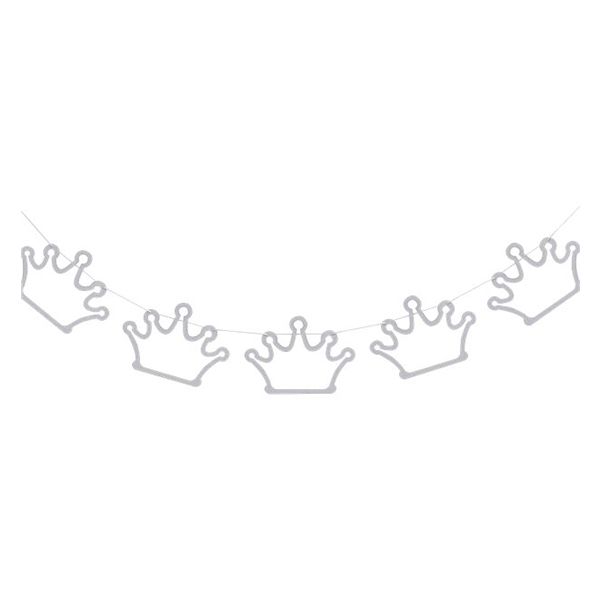 Ginger Ray - Princess Perfection Tiara Bunting - Silver