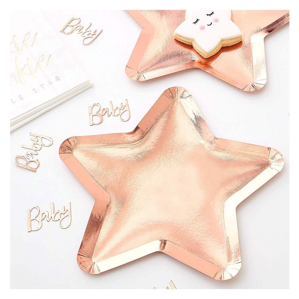 Ginger Ray - Twinkle Twinkle Star Paper Plates 23cm