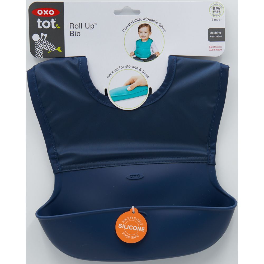 Oxo Tot - Roll Up Bib - Navy - Asia