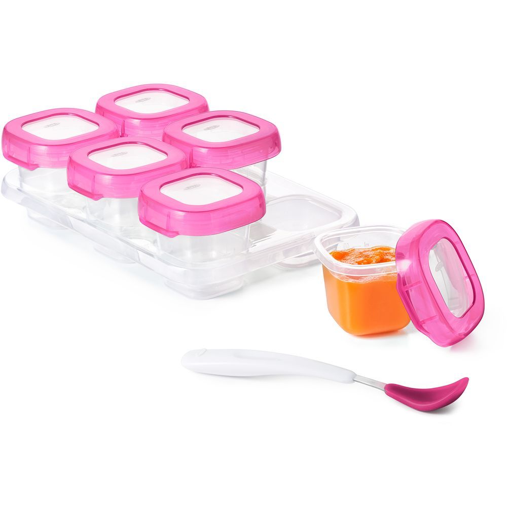 Oxo Tot - Baby Blocks Freezer Storage Containers - 2Oz - Pink