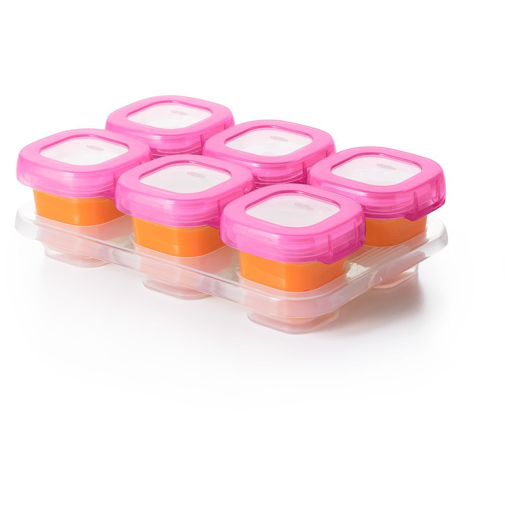 Oxo Tot - Baby Blocks Freezer Storage Containers - 2Oz - Pink