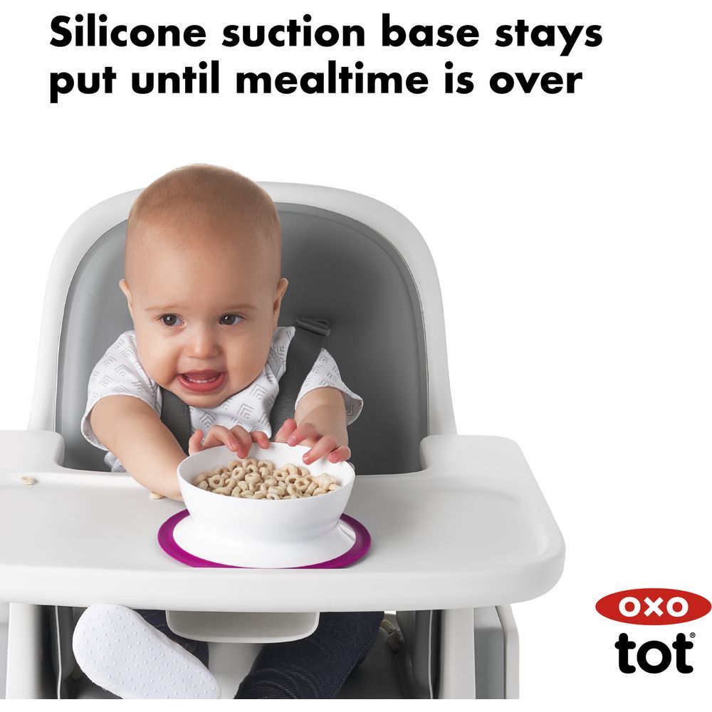 Oxo Tot - Stick & Stay Suction Bowl - Pink