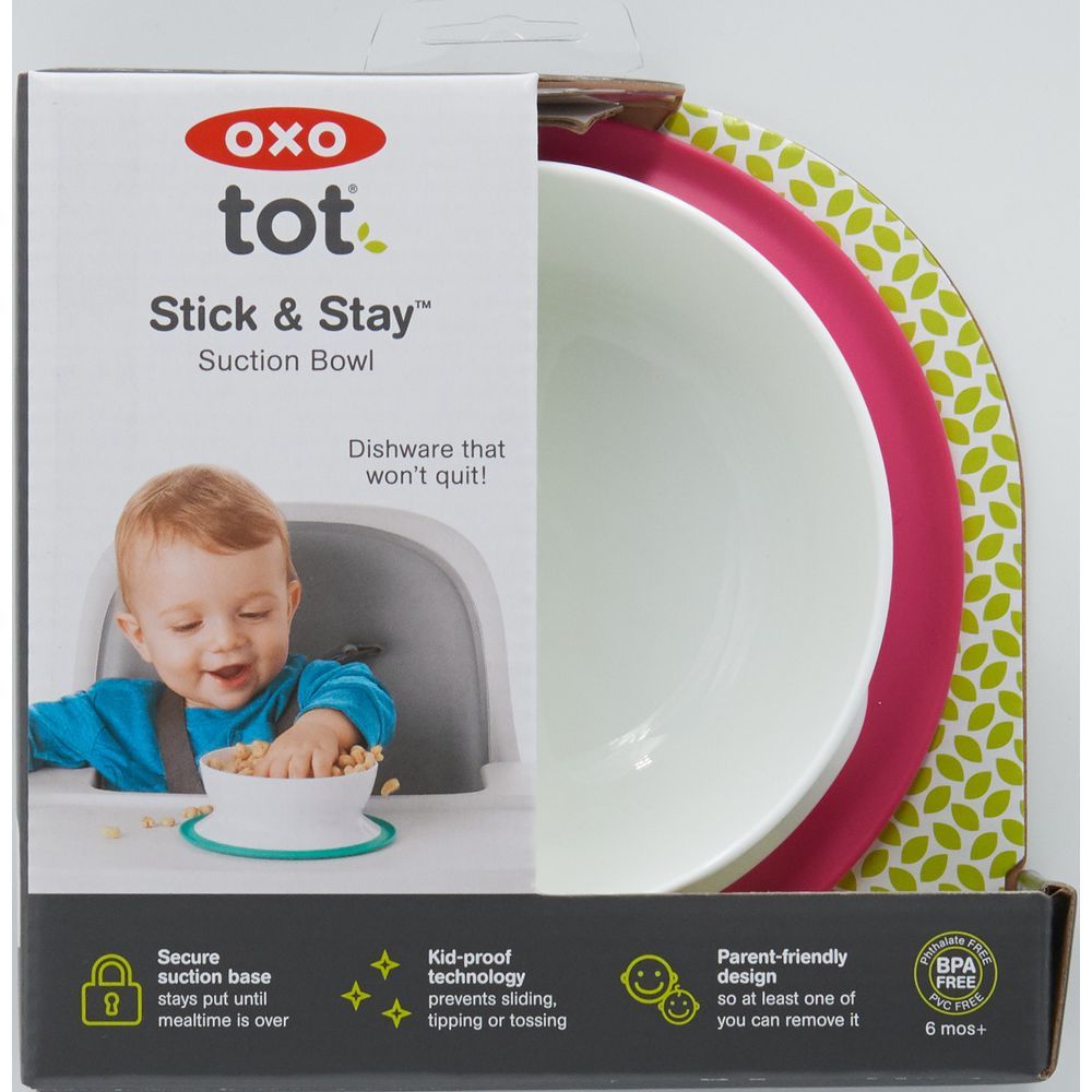 Oxo Tot - Stick & Stay Suction Bowl - Pink