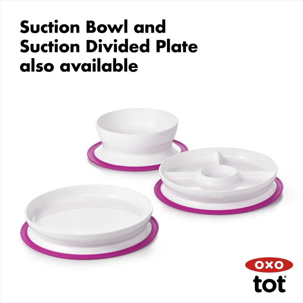 Oxo Tot - Stick & Stay Suction Plate - Pink