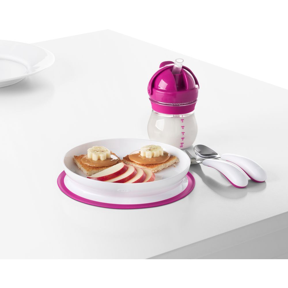 Oxo Tot - Stick & Stay Suction Plate - Pink