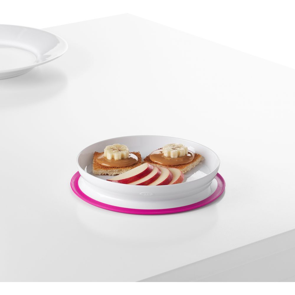 Oxo Tot - Stick & Stay Suction Plate - Pink