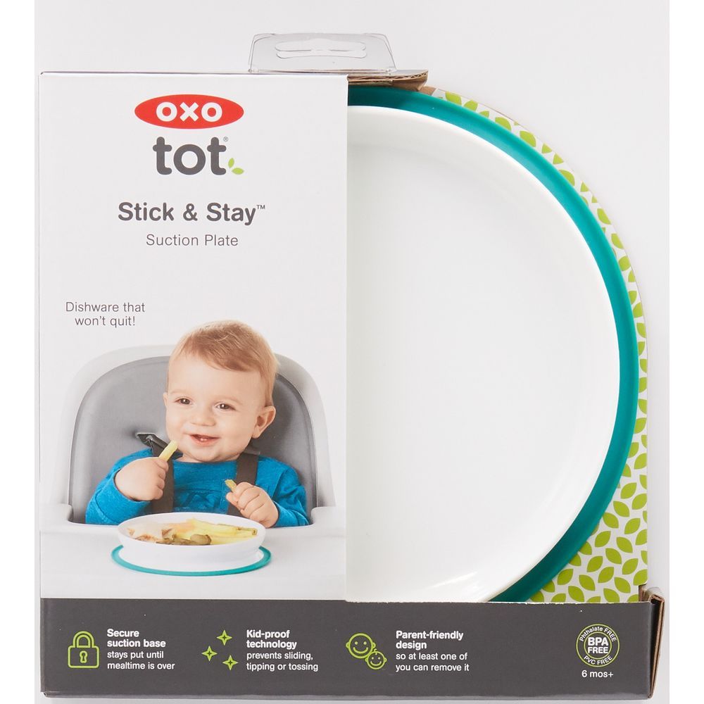 Oxo Tot - Stick & Stay Suction Plate - Teal