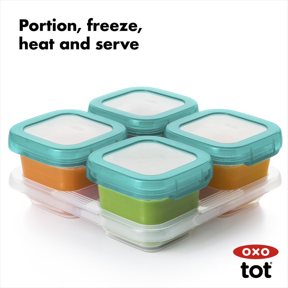 Oxo Tot - Baby Blocks Freezer Storage Containers - 6 Oz - Teal