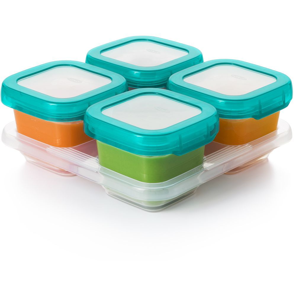 Oxo Tot - Baby Blocks Freezer Storage Containers - 6 Oz - Teal