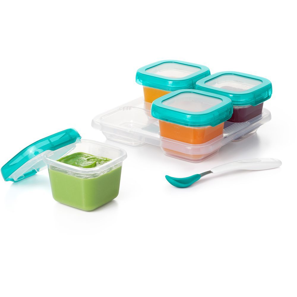 Oxo Tot - Baby Blocks Freezer Storage Containers - 6 Oz - Teal