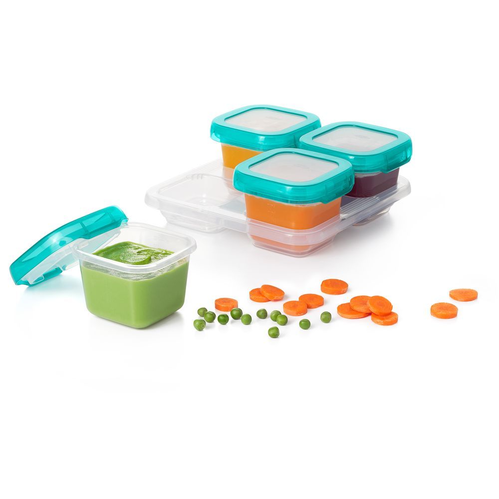 Oxo Tot - Baby Blocks Freezer Storage Containers - 6 Oz - Teal