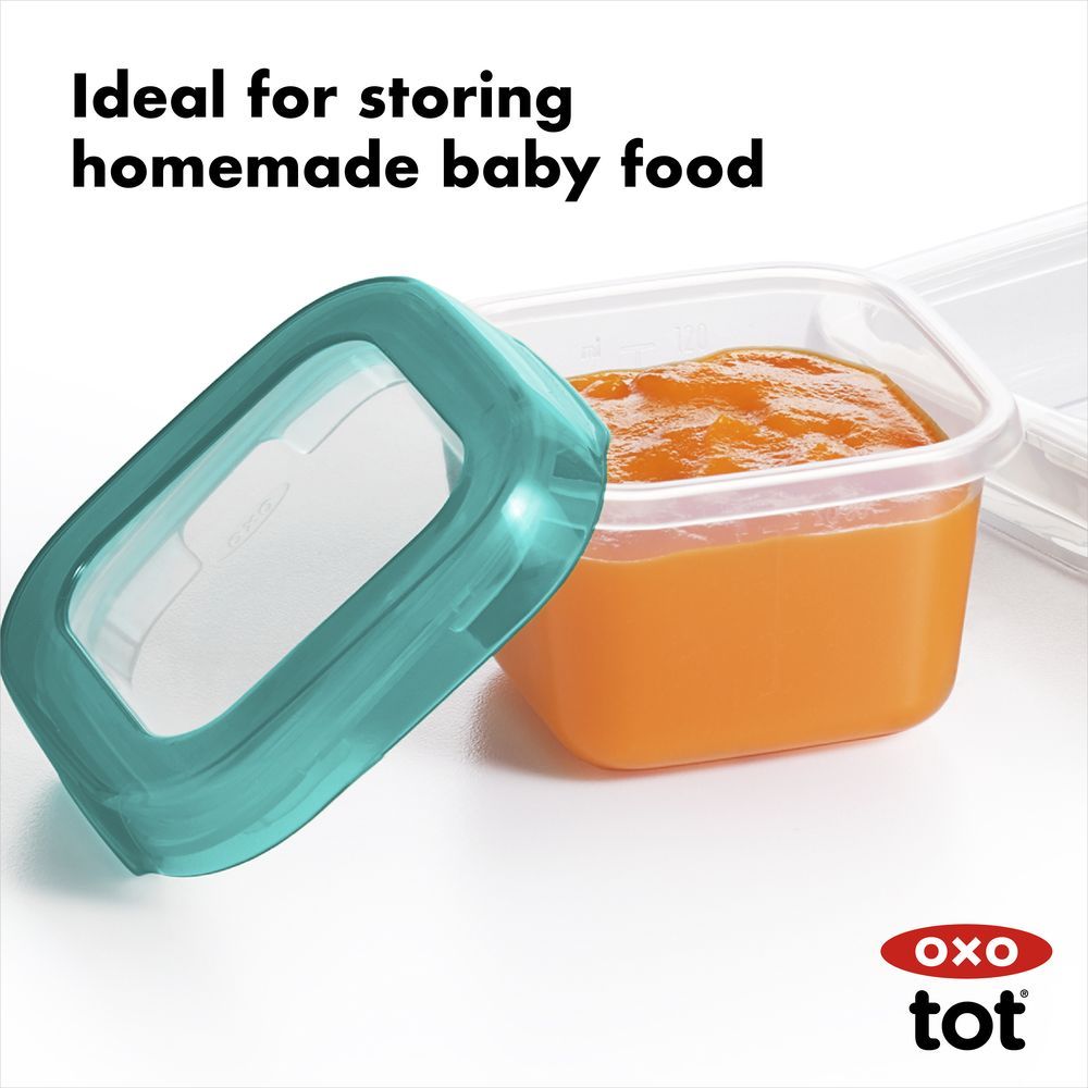 Oxo Tot - Baby Blocks Freezer Storage Containers - 118ml - 4pcs - Teal