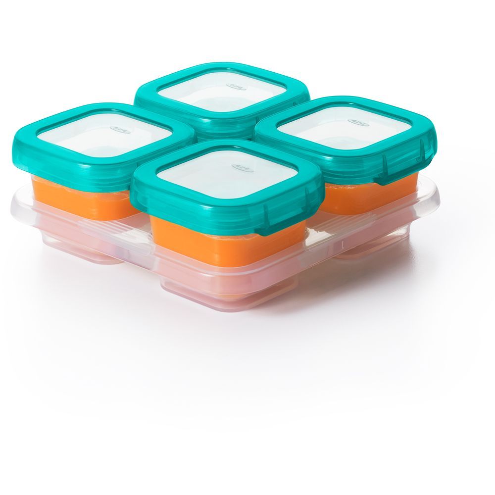 Oxo Tot - Baby Blocks Freezer Storage Containers - 118ml - 4pcs - Teal