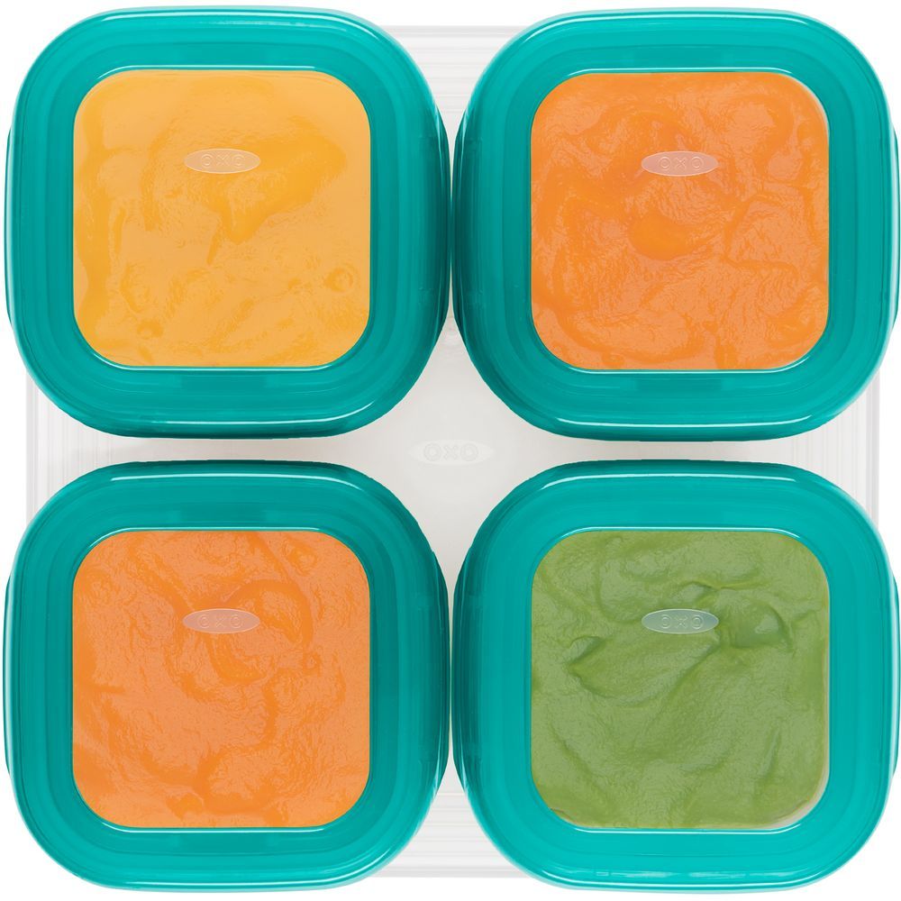 Oxo Tot - Baby Blocks Freezer Storage Containers - 118ml - 4pcs - Teal