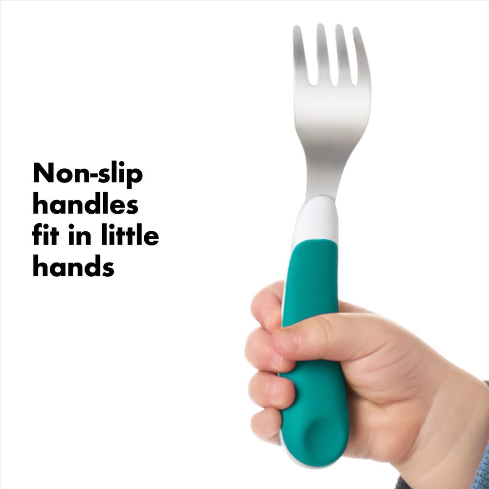 Oxo Tot - Fork & Spoon Set - Teal