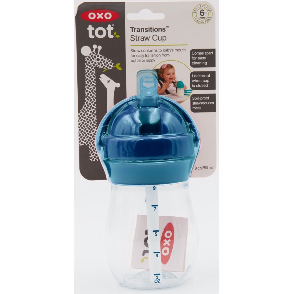 Oxo Tot - Transitions 9 Oz Straw Cup - Navy