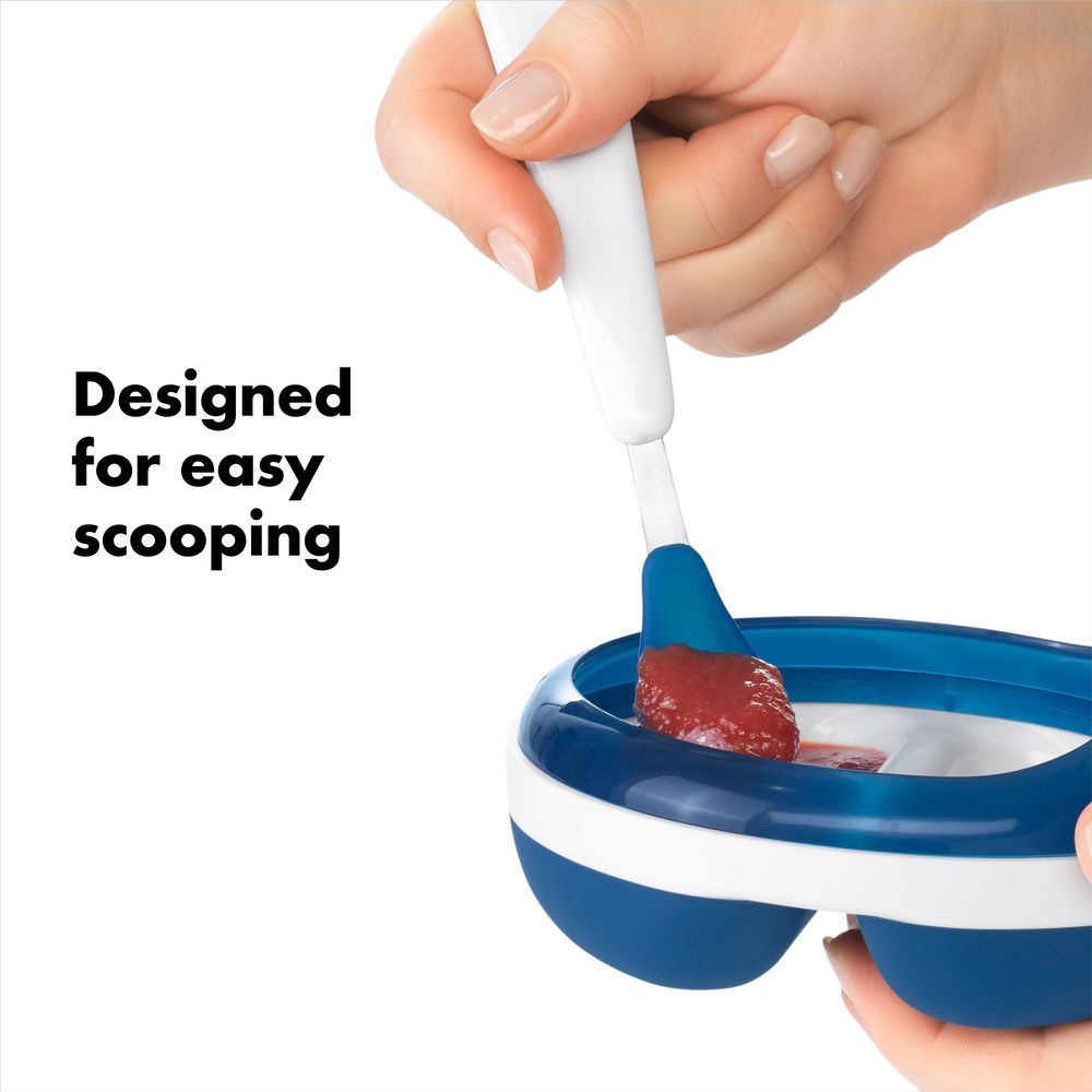 Oxo Tot - Feeding Spoon Set w/ Soft Silicone - Navy