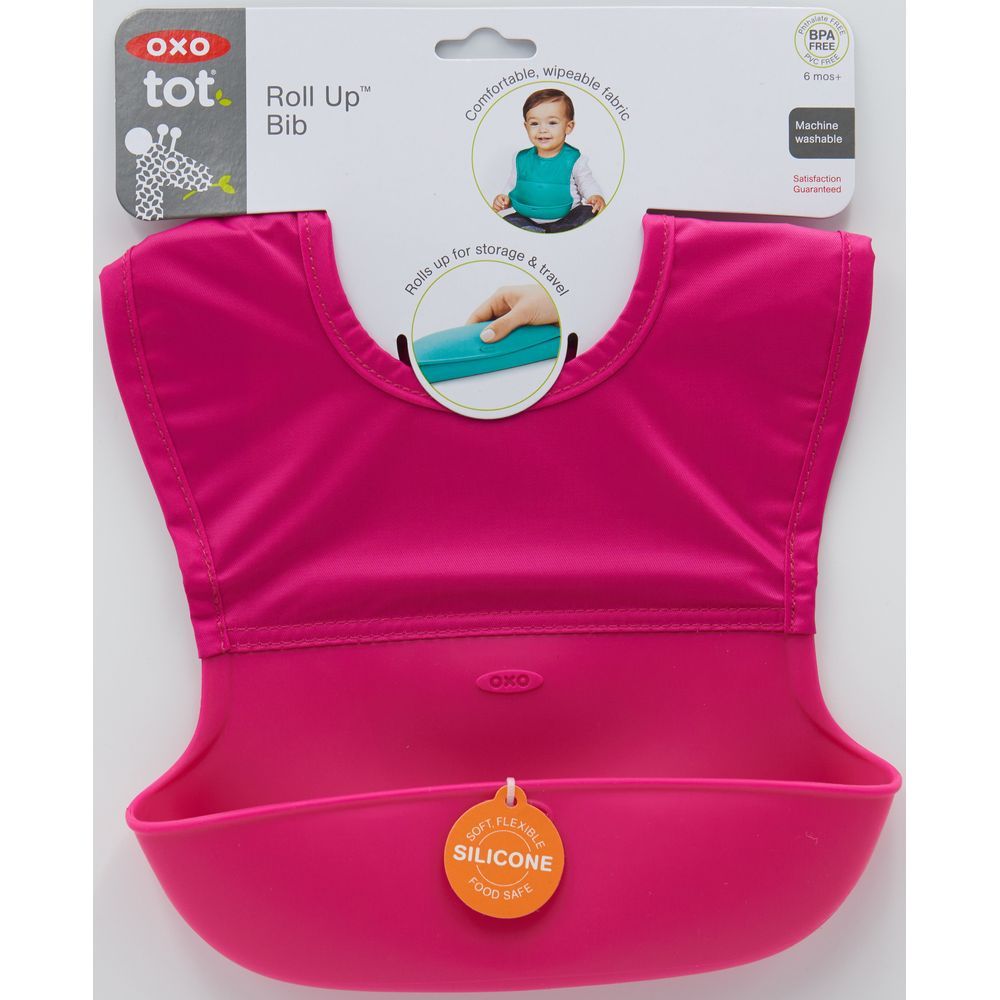 Oxo Tot - Roll Up Bib - Pink