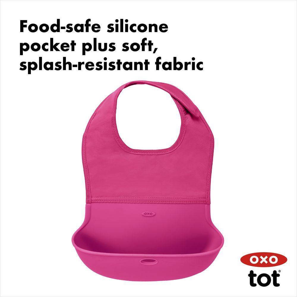 Oxo Tot - Roll Up Bib - Pink