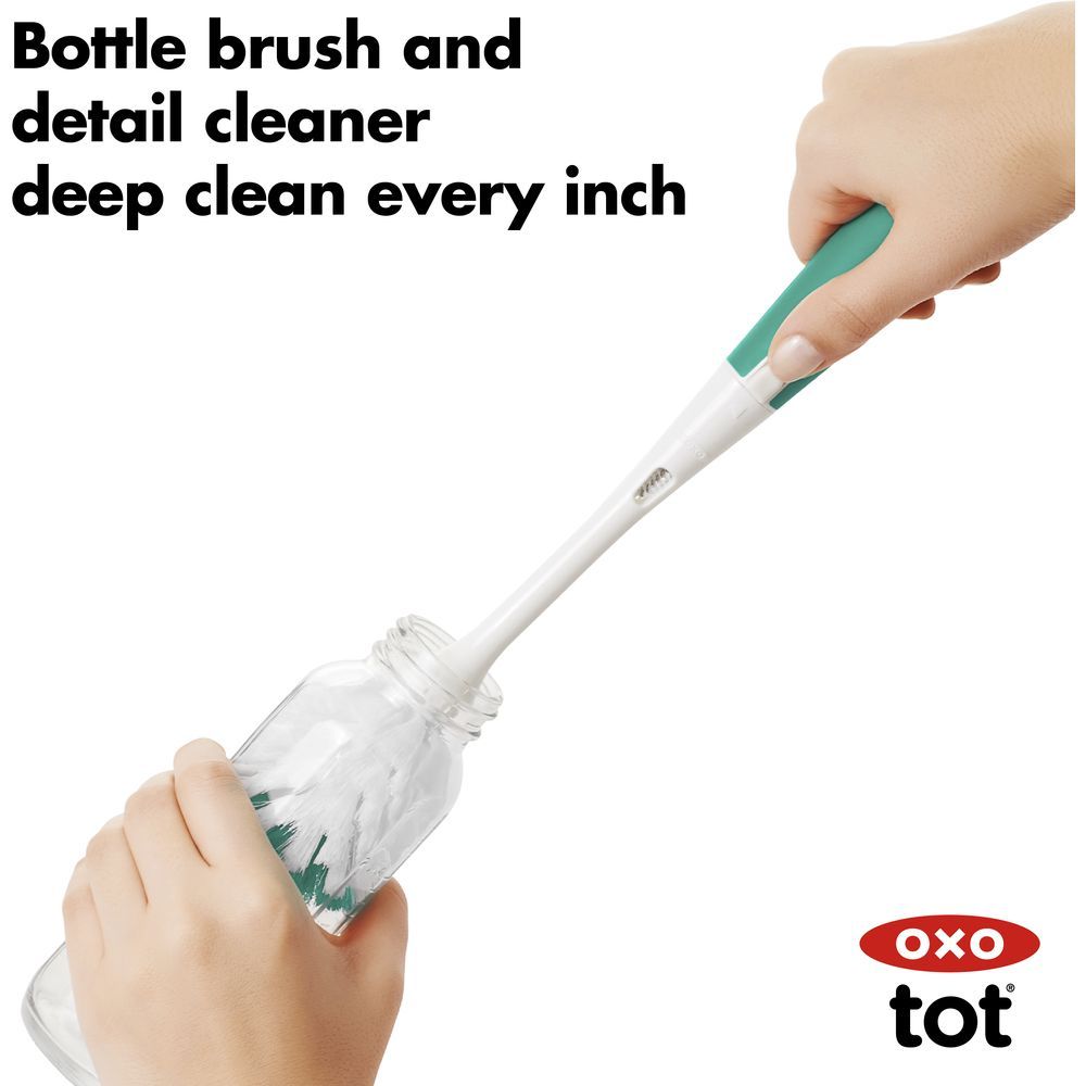 Oxo Tot - On-The-Go Drying Rack w/ Bottle Brush - Teal