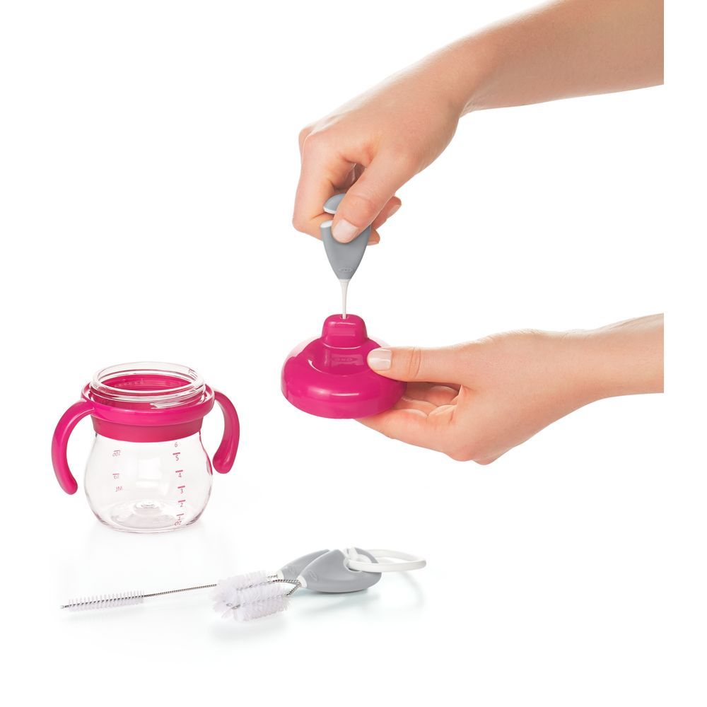 Oxo Tot - Cleaning Set For Straw & Sippy Cup - Gray