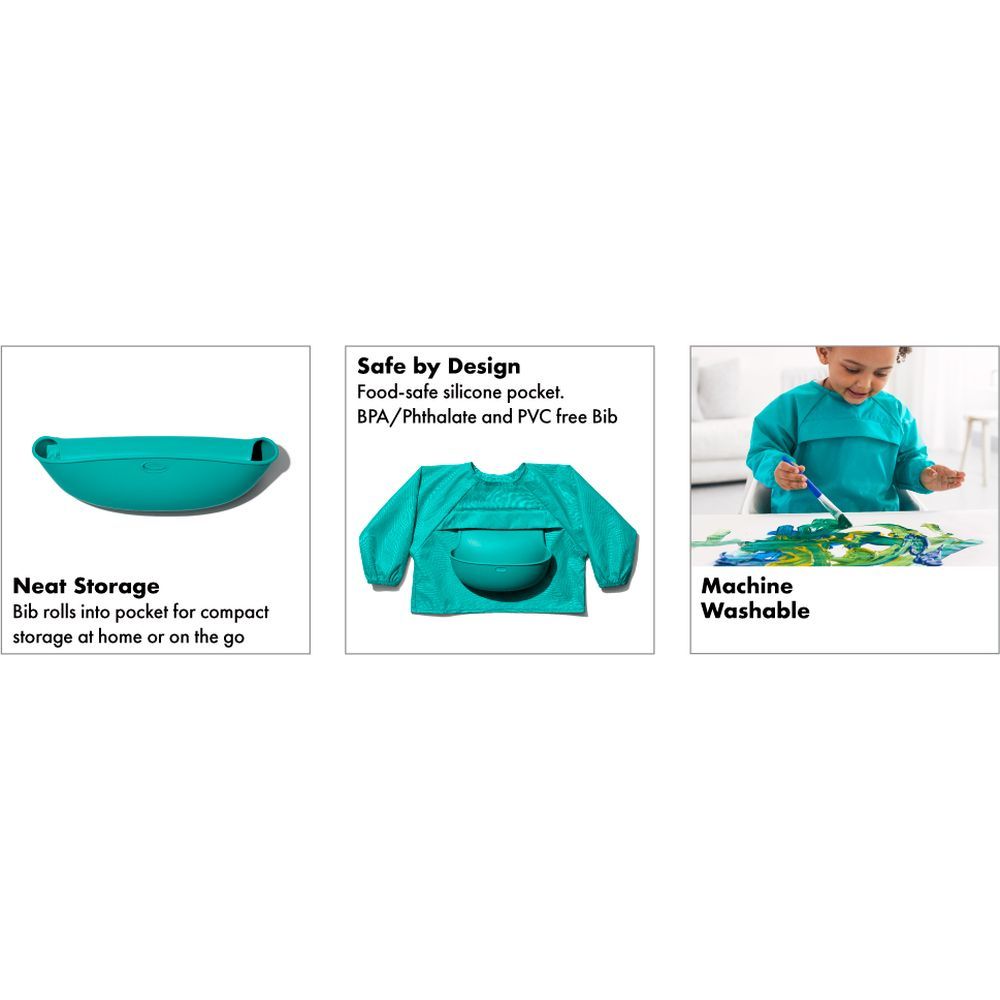 Oxo Tot - Sleeved Bib - Teal