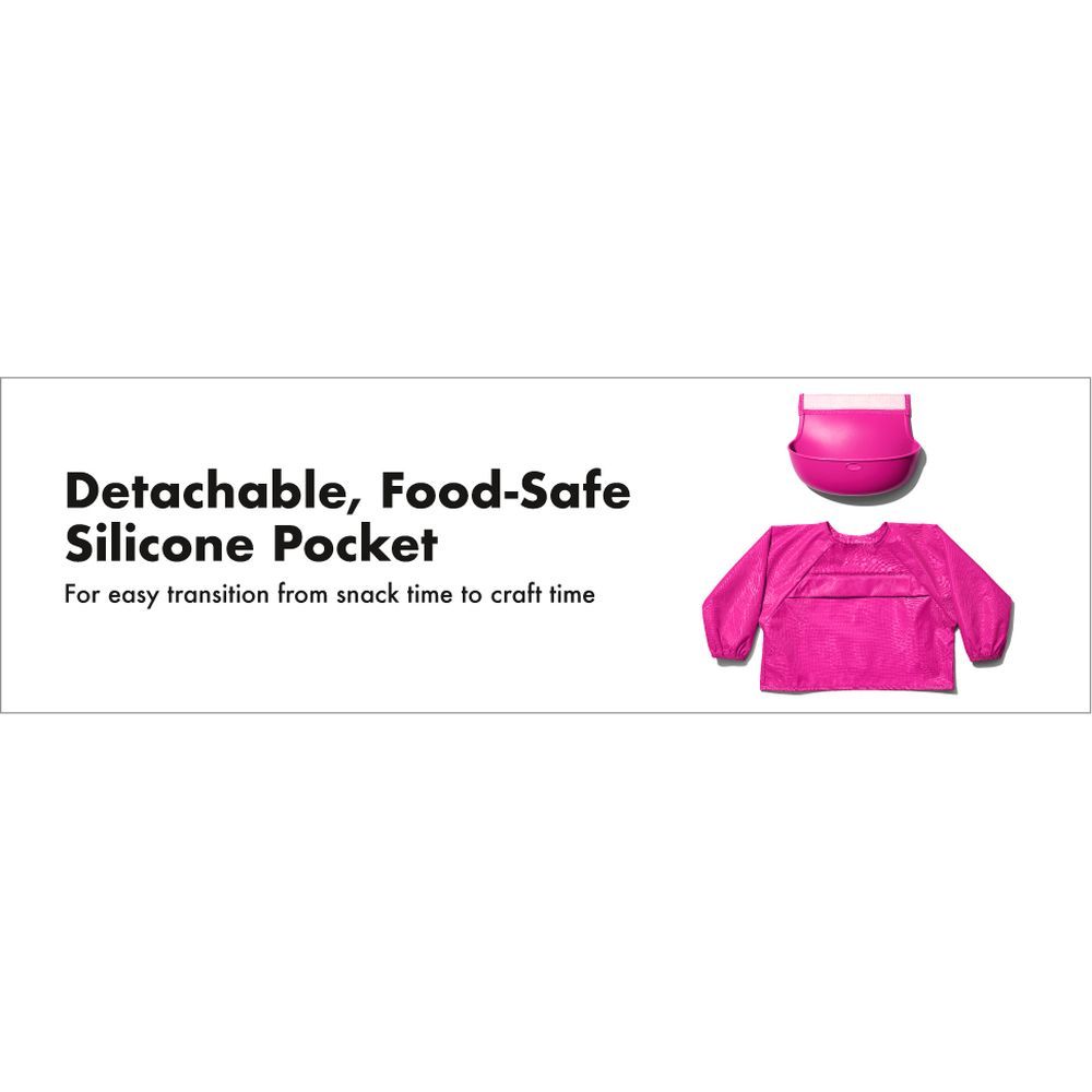 Oxo Tot - Sleeved Bib - Pink