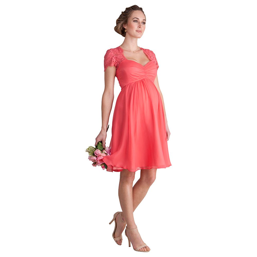 Seraphine - Maya Maternity Cocktail Dress - Rose