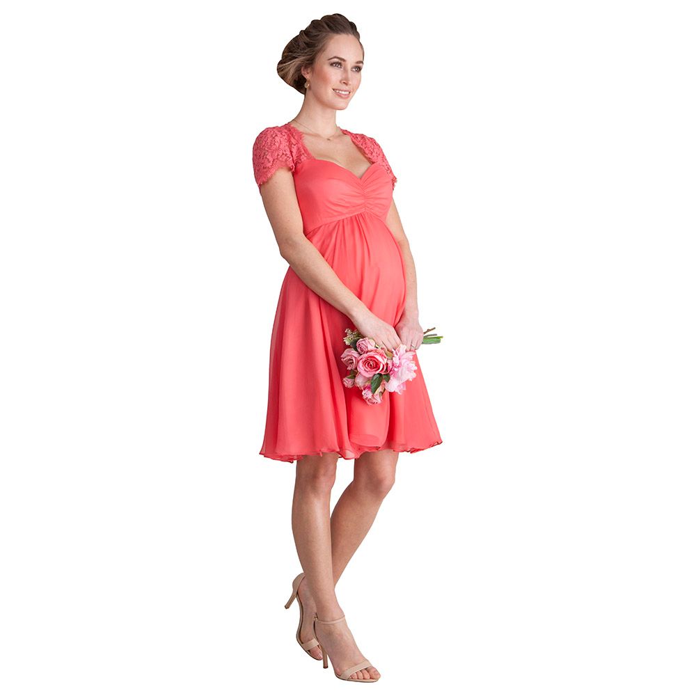 Seraphine - Maya Maternity Cocktail Dress - Rose