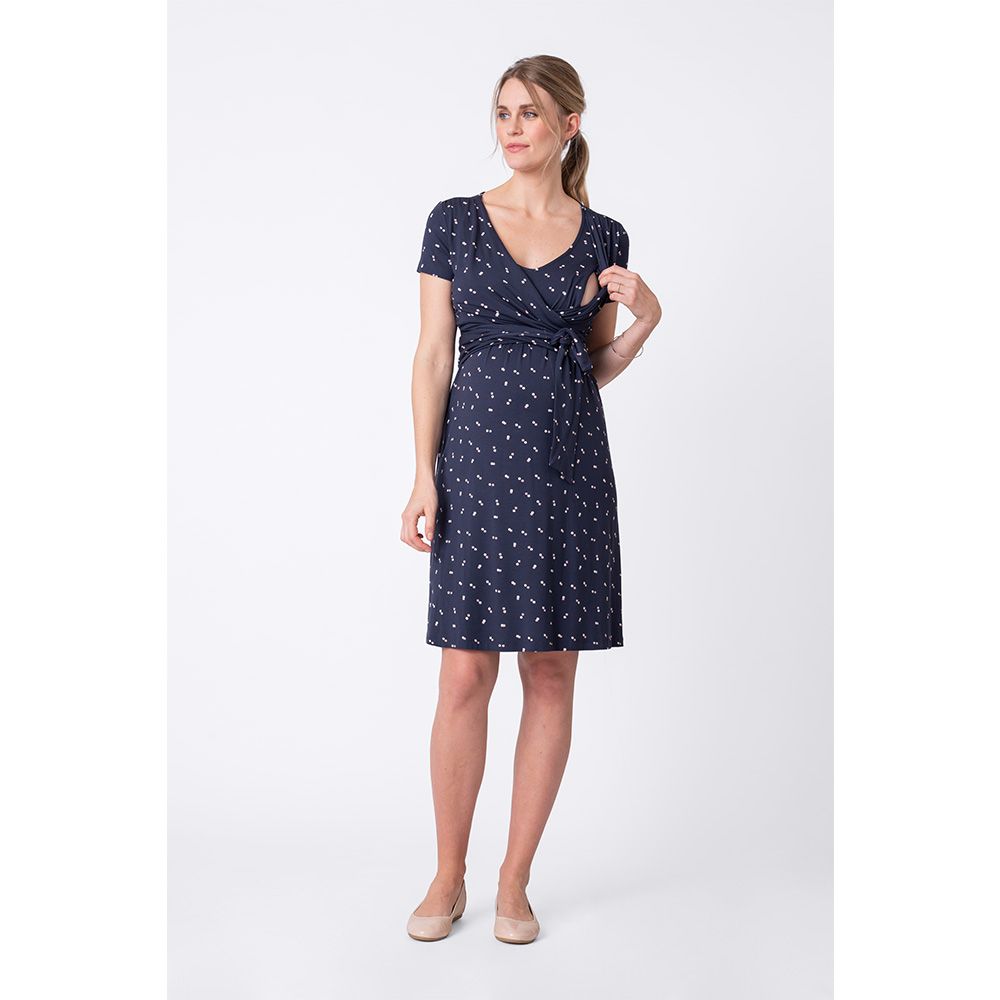 Seraphine - Sasha Wrap Dress - Navy Dot