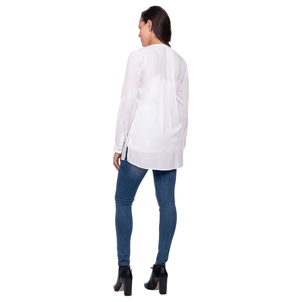 Seraphine - Fern Pleated Blouse Ivory