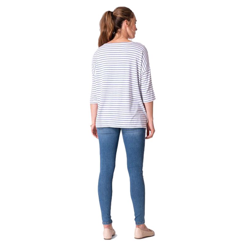 Seraphine - Ripley Boxy 3/4 Sleeve Top - Blue