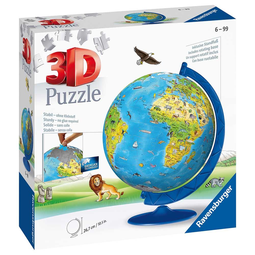 Ravensburger - Children's World Globe Puzzle 180pcs