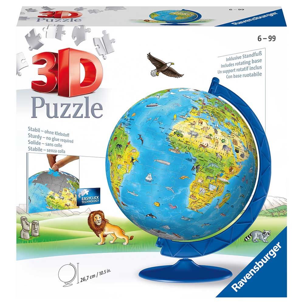 Ravensburger - Children's World Globe Puzzle 180pcs