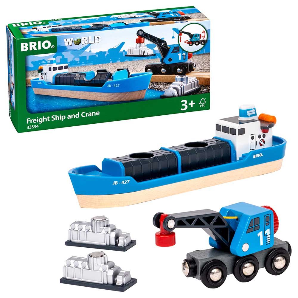 Brio - Freight Ship & Crane Set