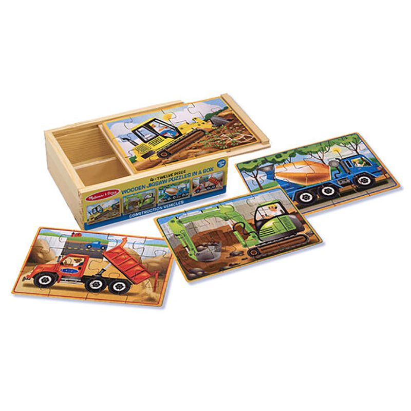 Melissa & Doug - Construction Jigsaw Puzzles in a Box - Pack of 4