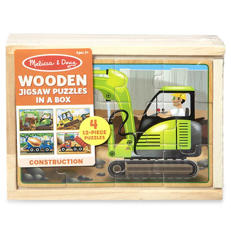 Melissa & Doug - Construction Jigsaw Puzzles in a Box - Pack of 4