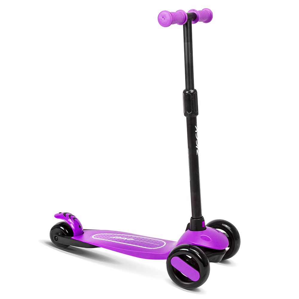 Ziggy - 3-Wheel Tilt Scooter w/LED Light - Purple