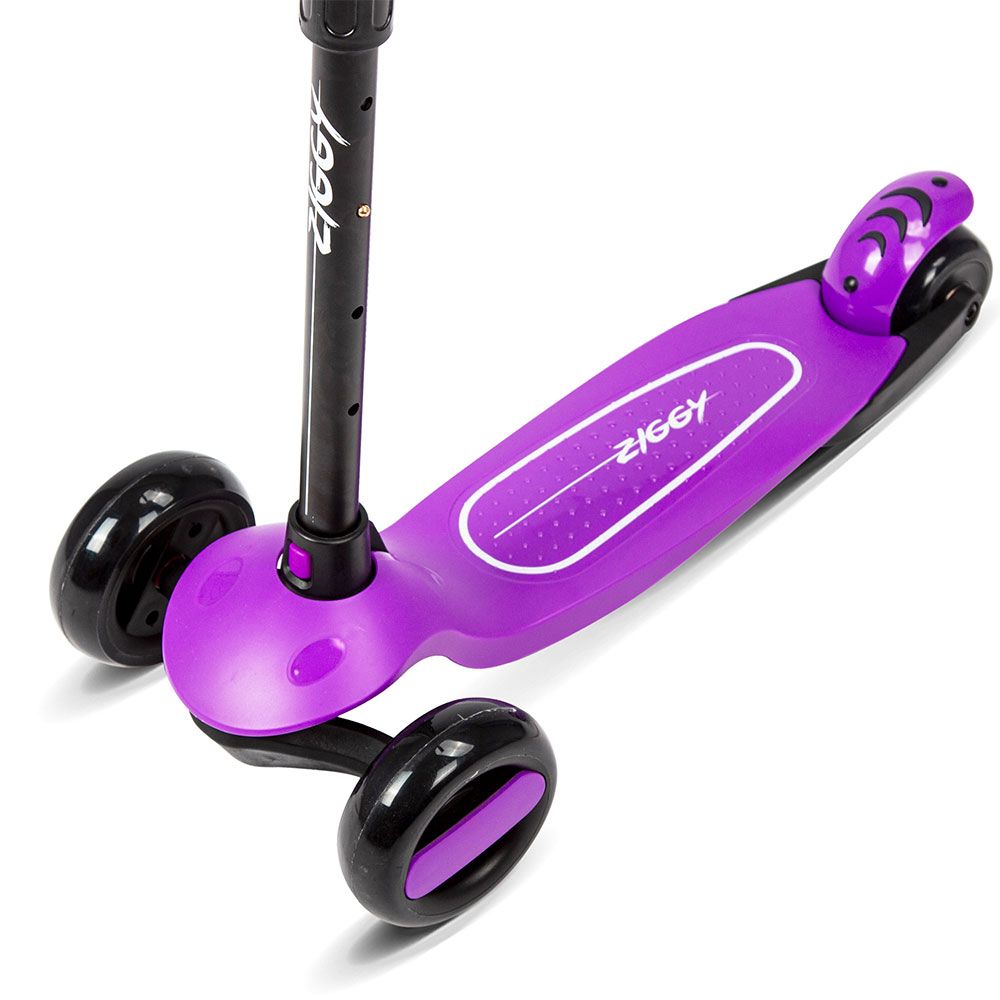 Ziggy - 3-Wheel Tilt Scooter w/LED Light - Purple