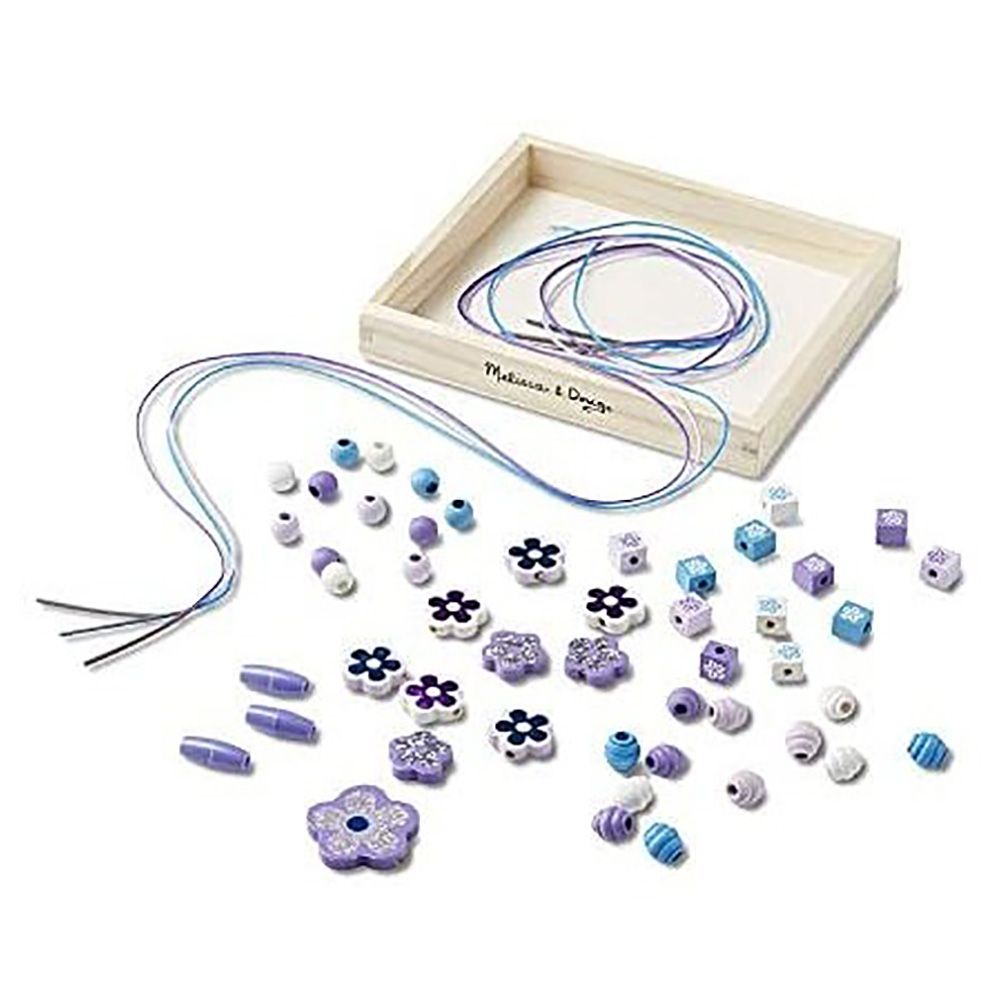 Melissa And Doug - Sparkling Flowers Wooden Bead Set