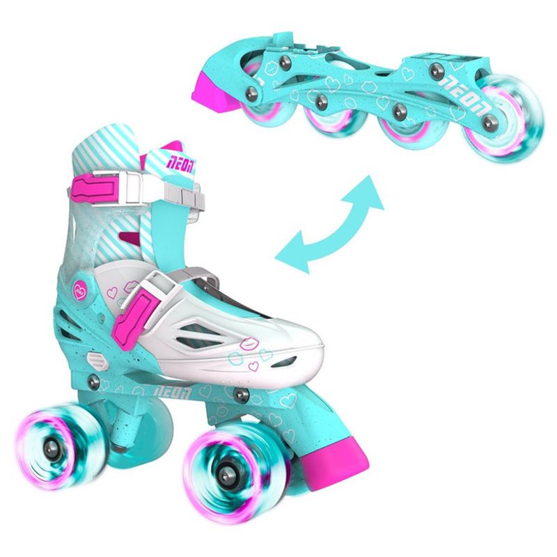 Neon - Combo Skates Size (12-2) - Teal Pink