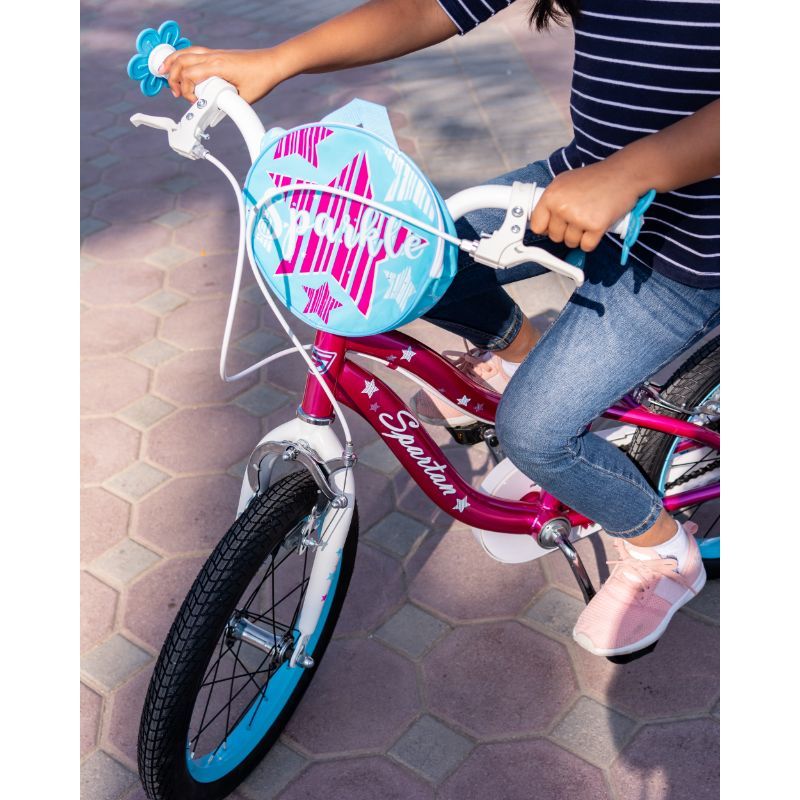 Spartan - 16" Sparkle Bicycle - Chrome Pink